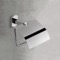 Toilet Roll Holder With Cover, Polished Chrome